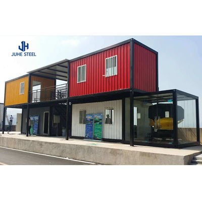 Hotelowy dom kontenerowy Flat Pack Prefab 20ft Mobilna składana konstrukcja stalowa