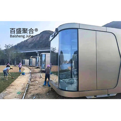 Villa Container Houses Customized Double Glazing Glass Mobile Space Capsule Cabin Hotel Willa Container Houses Customized Double Glazing Glass Mobile Space Capsule Cabin