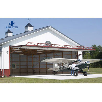 Hangar wysokiego budynku z konstrukcją stalową Q235/Q345B odporny na trzęsienia ziemi i wiatr