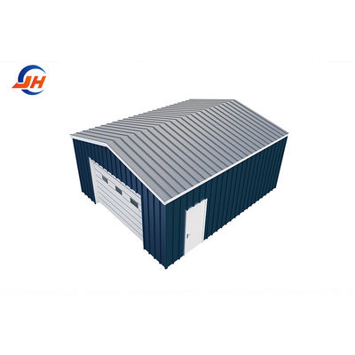 Główna sekcja konstrukcji Coulmn Steel Frame Workshop dla garażu zielonego koloru w prefab