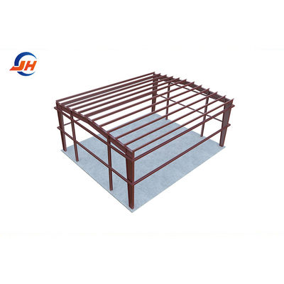 Główna sekcja konstrukcji Coulmn Steel Frame Workshop dla garażu zielonego koloru w prefab
