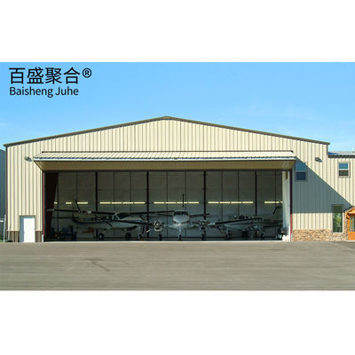 Zbudowany mobilny prefabrykowany hangar metalowy z stalowym kanałem w kształcie CZ
