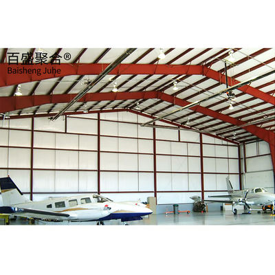 Zbudowany mobilny prefabrykowany hangar metalowy z stalowym kanałem w kształcie CZ