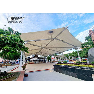 GB Q235 Struktura węglowa Ramy stalowe Tkaniny PVC Tarpaulin Membrane Shade Struktury
