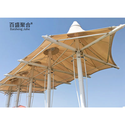 GB Q235 Struktura węglowa Ramy stalowe Tkaniny PVC Tarpaulin Membrane Shade Struktury