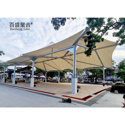 GB Q235 Struktura węglowa Ramy stalowe Tkaniny PVC Tarpaulin Membrane Shade Struktury