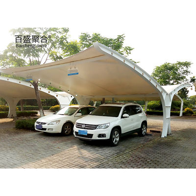 PVDF PTFE Tensile Membrane Fabric Duża stalowa ramka automatyczna marynarka do parkowania 3 samochodów