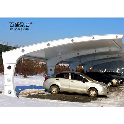 PVDF PTFE Tensile Membrane Fabric Duża stalowa ramka automatyczna marynarka do parkowania 3 samochodów