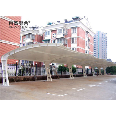 PVDF PTFE Tensile Membrane Fabric Duża stalowa ramka automatyczna marynarka do parkowania 3 samochodów