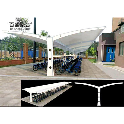 PVDF PTFE Tensile Membrane Fabric Duża stalowa ramka automatyczna marynarka do parkowania 3 samochodów