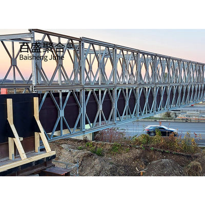 Ładunek HS15-HS25 Most stalowy z ramy konstrukcyjnej Modular Prefab Portable ZB200 Steel Structure Bridge