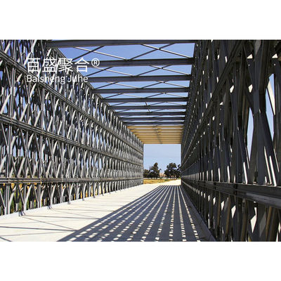 Galwanizowany panel stalowy most konstrukcyjny Q355 / stopień 350 / ASTM A992 przenośne mosty stalowe