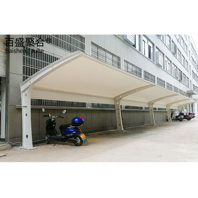 Tkanina membranowa wodoodporna samochodowa Wciągająca Parking Shades Workshop Structure Steel OEM ODM